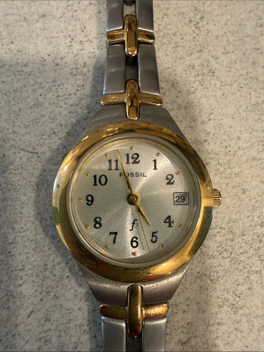 Fossil Two-Tone Silver and Gold Women's Analog Watch with Date